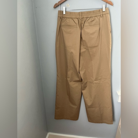 Lands' End Tan Wide Leg Pleated Pants - Picture 2 of 15